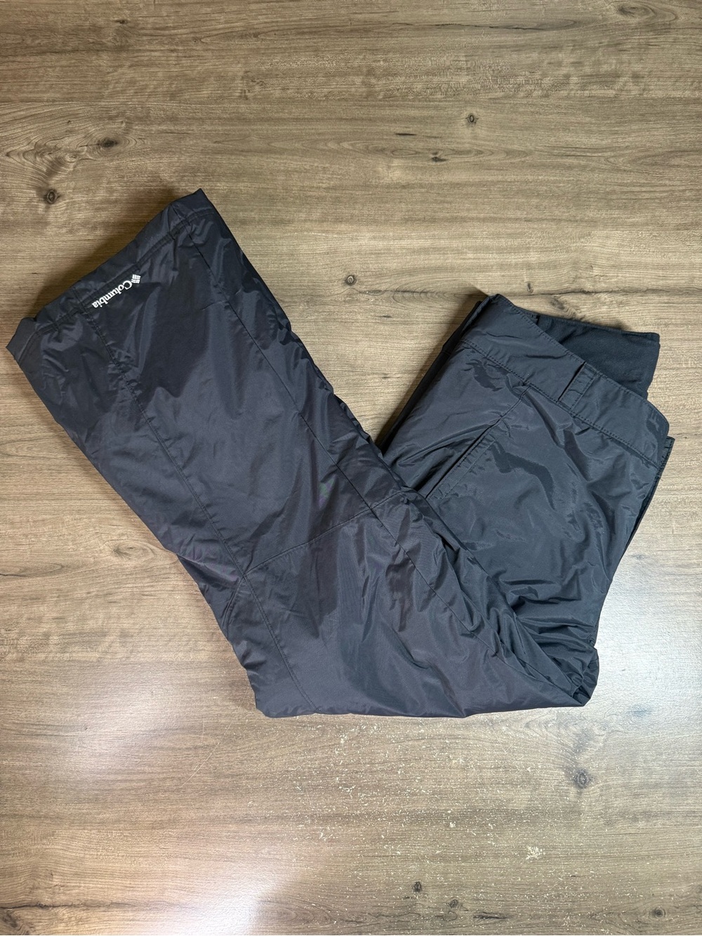 Columbia Men's XL Snow Ski Pants Black Nylon Pockets Lined